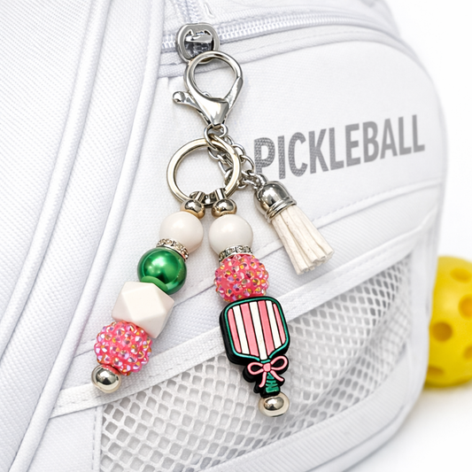 Pickleball Bag Charm Keychain
