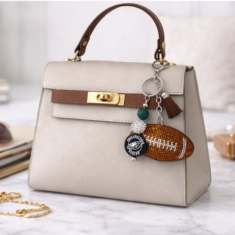 Football Bag Accent – Handmade Game Day Accessory