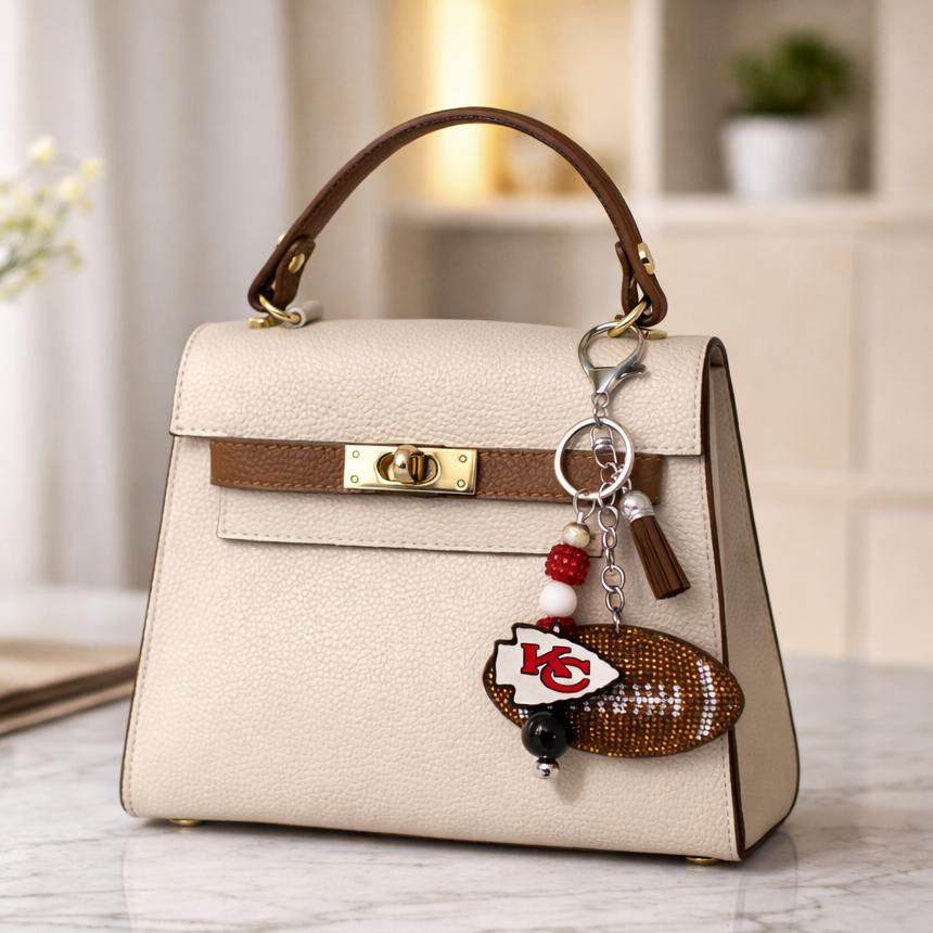 Football Bag Accent – Handmade Game Day Accessory