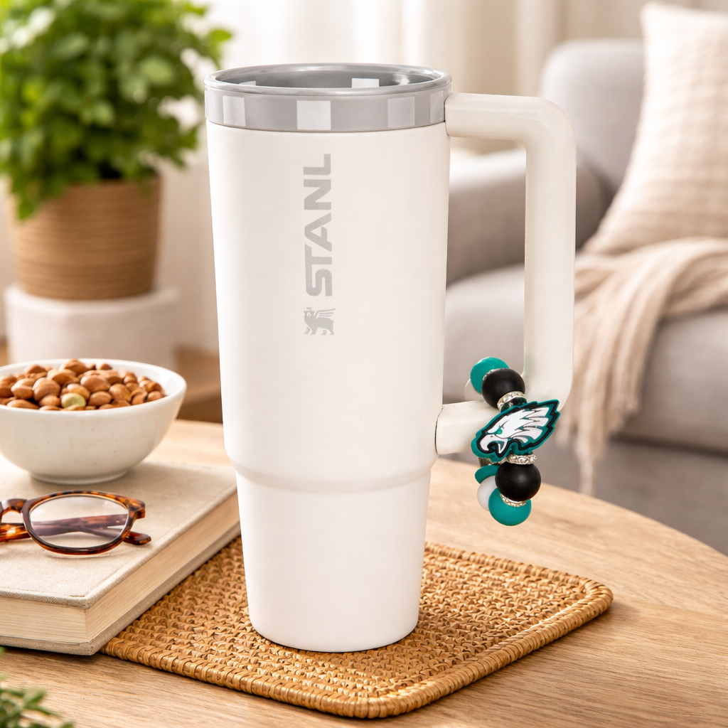 Football Tumbler Accent – Handmade Game Day Accessory