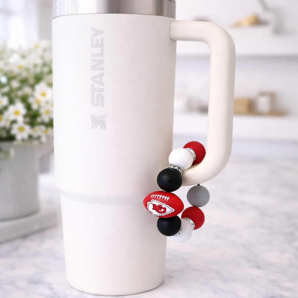 Football Tumbler Accent – Handmade Game Day Accessory