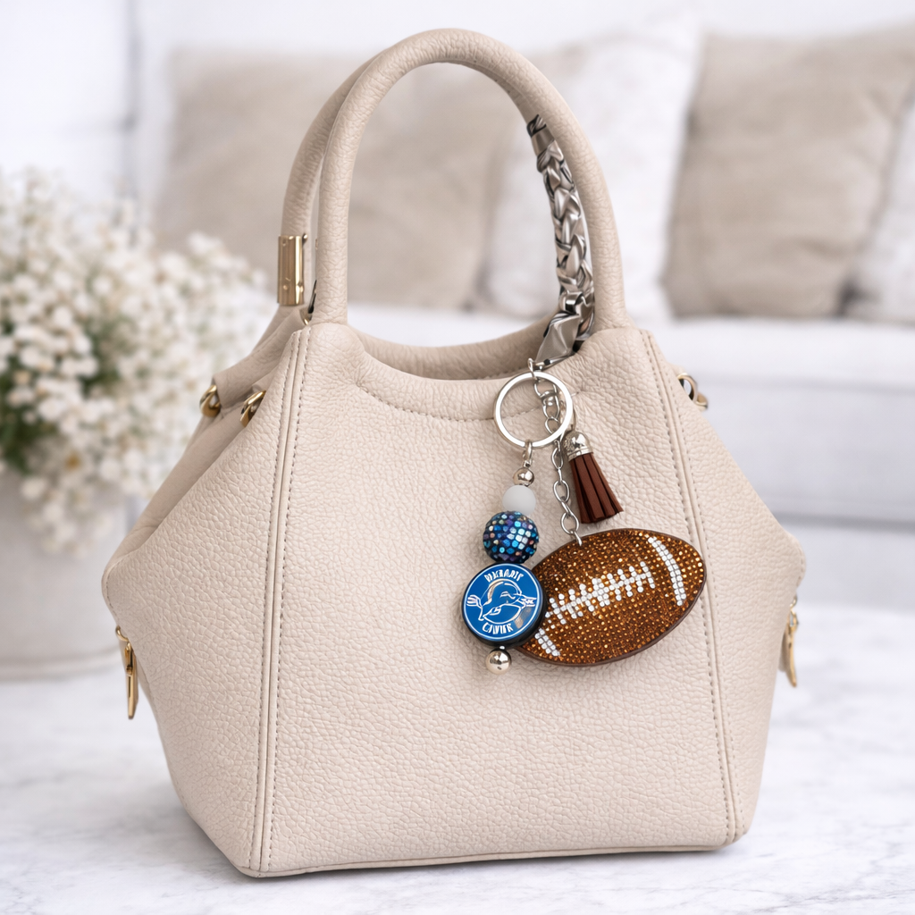 Football Bag Accent – Handmade Game Day Accessory