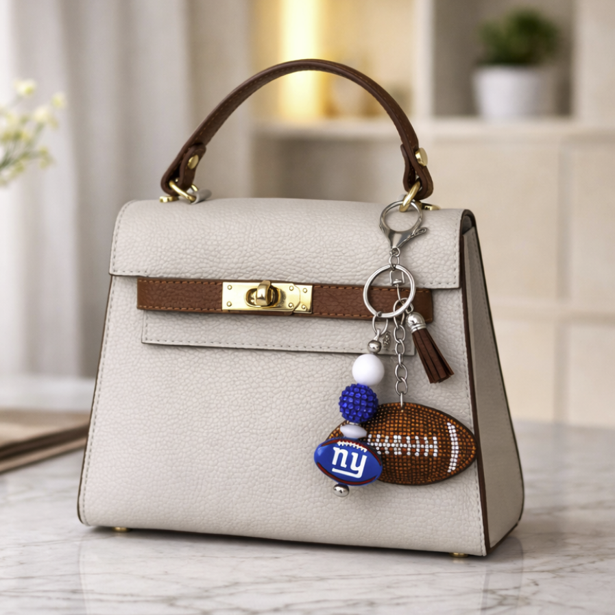 Football Bag Accent – Handmade Game Day Accessory