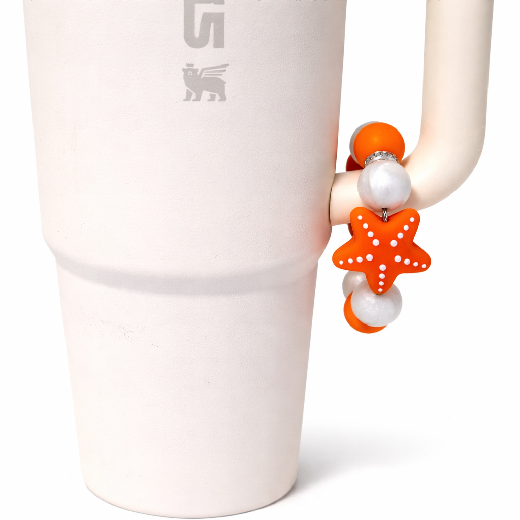 Starfish Tumbler Accent – Beaded Cup Handle Charm