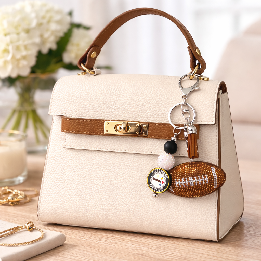 Football Bag Accent – Handmade Game Day Accessory