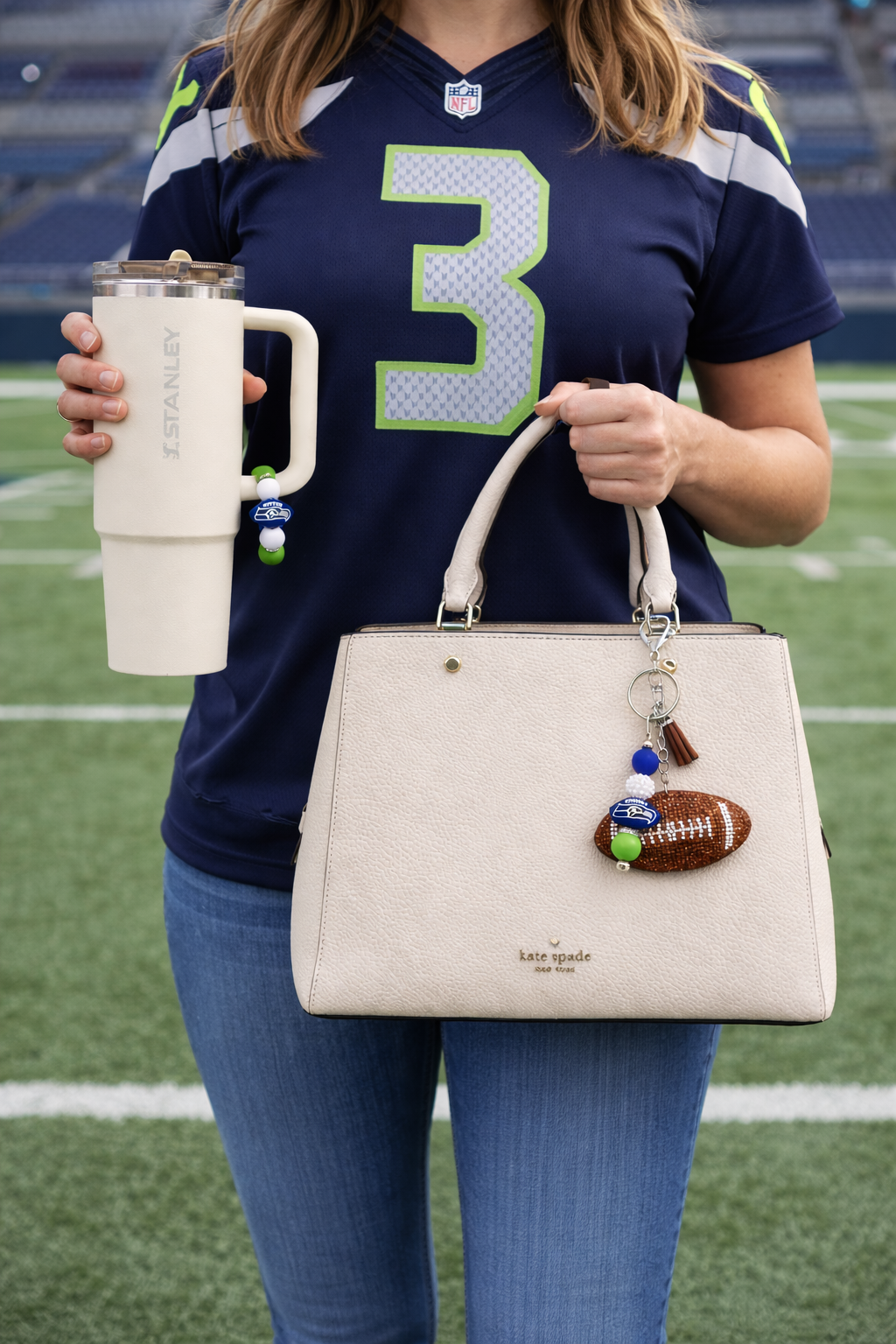 Football Game Day Tumbler – Handmade Fan Accessory