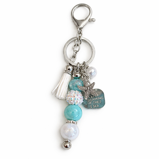 Dreaming of the Sea Bag Accent– Coastal Beaded Handbag Accessory