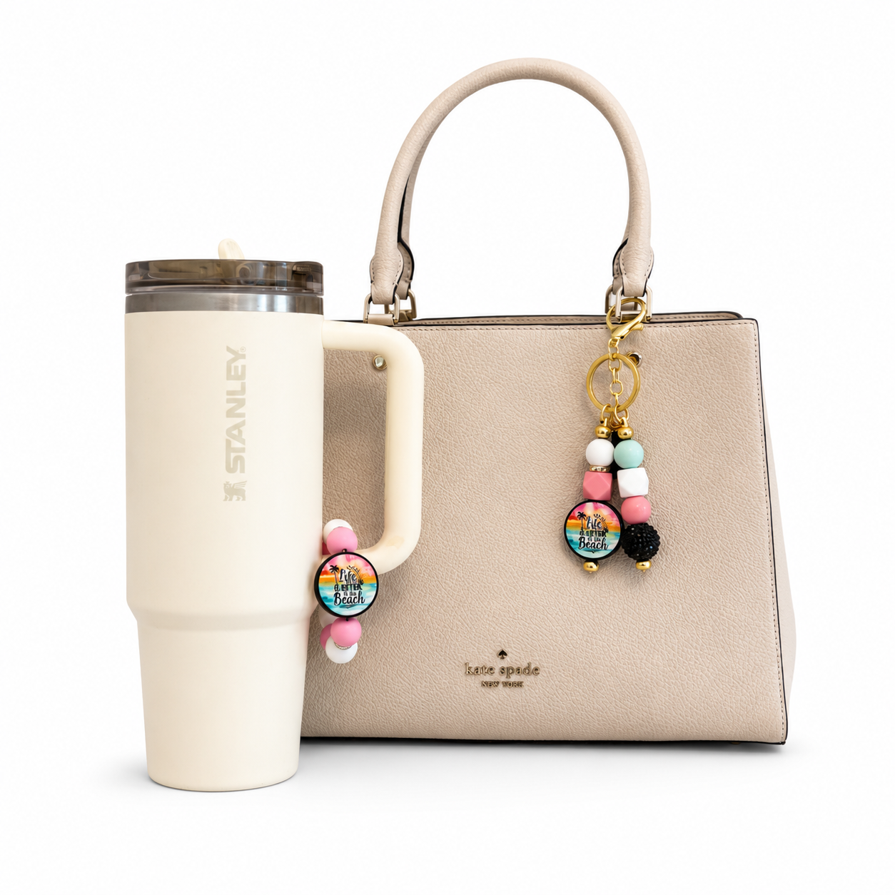 Life Is Better at the Beach Tumbler Accent | Beach Tumbler Charm | Coastal Cup Accessory