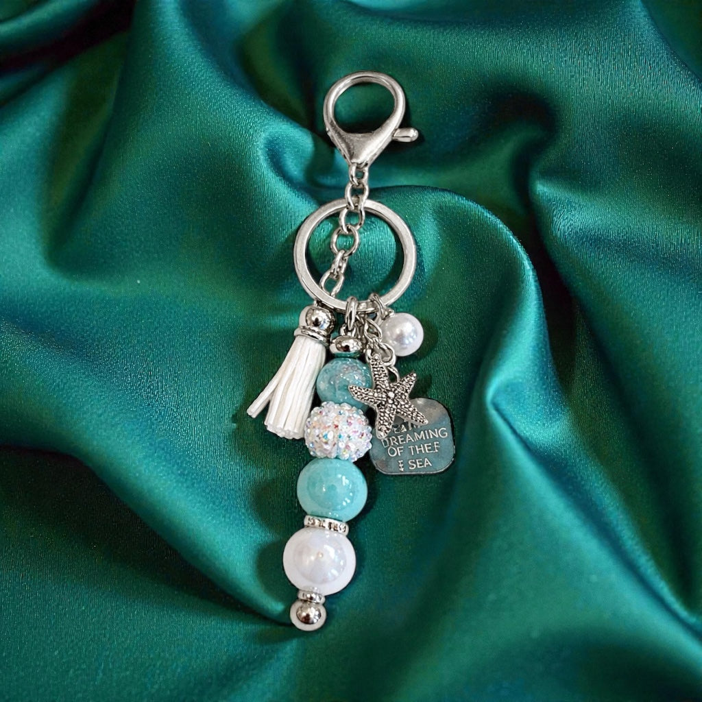 Dreaming of the Sea Bag Accent– Coastal Beaded Handbag Accessory