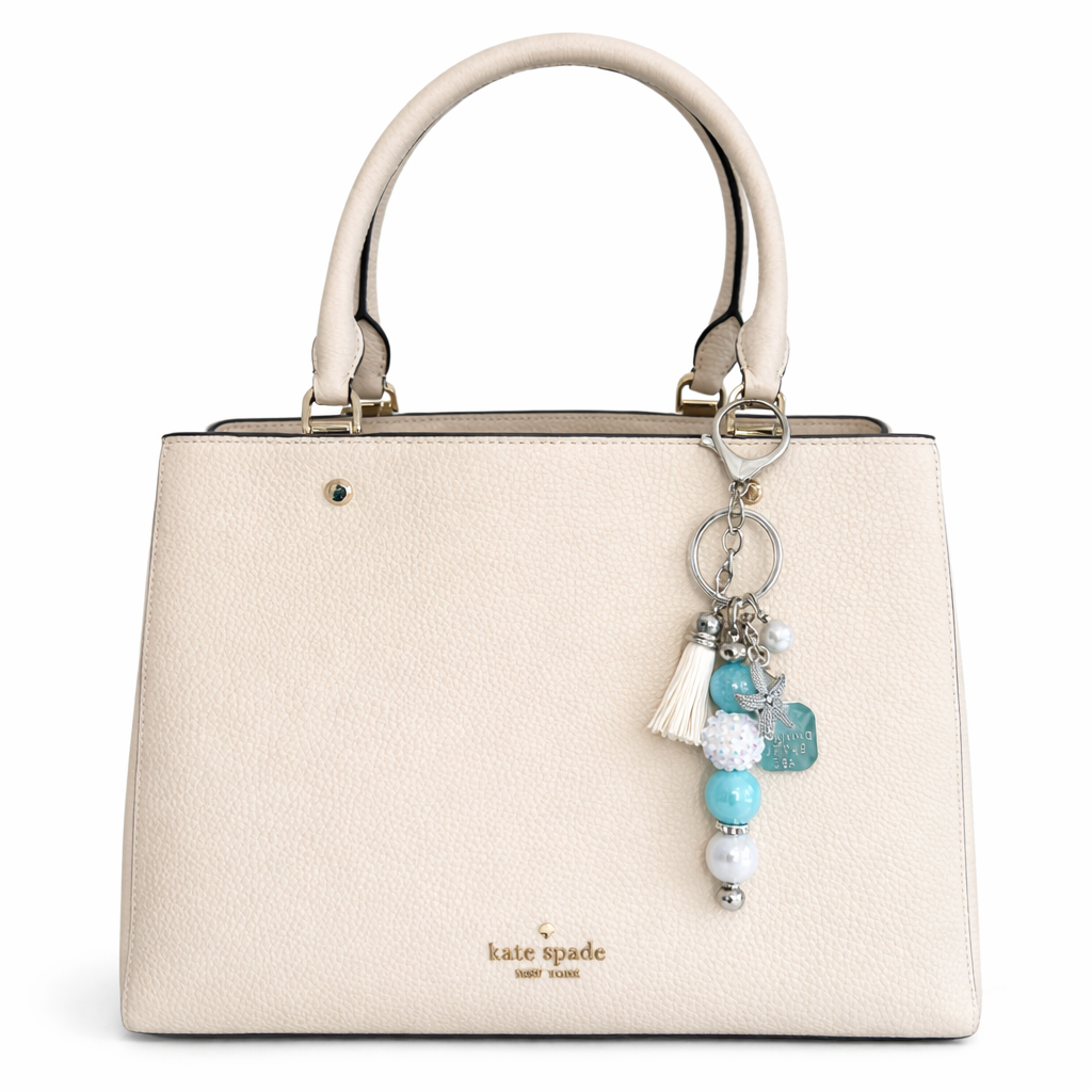 Dreaming of the Sea Bag Accent– Coastal Beaded Handbag Accessory