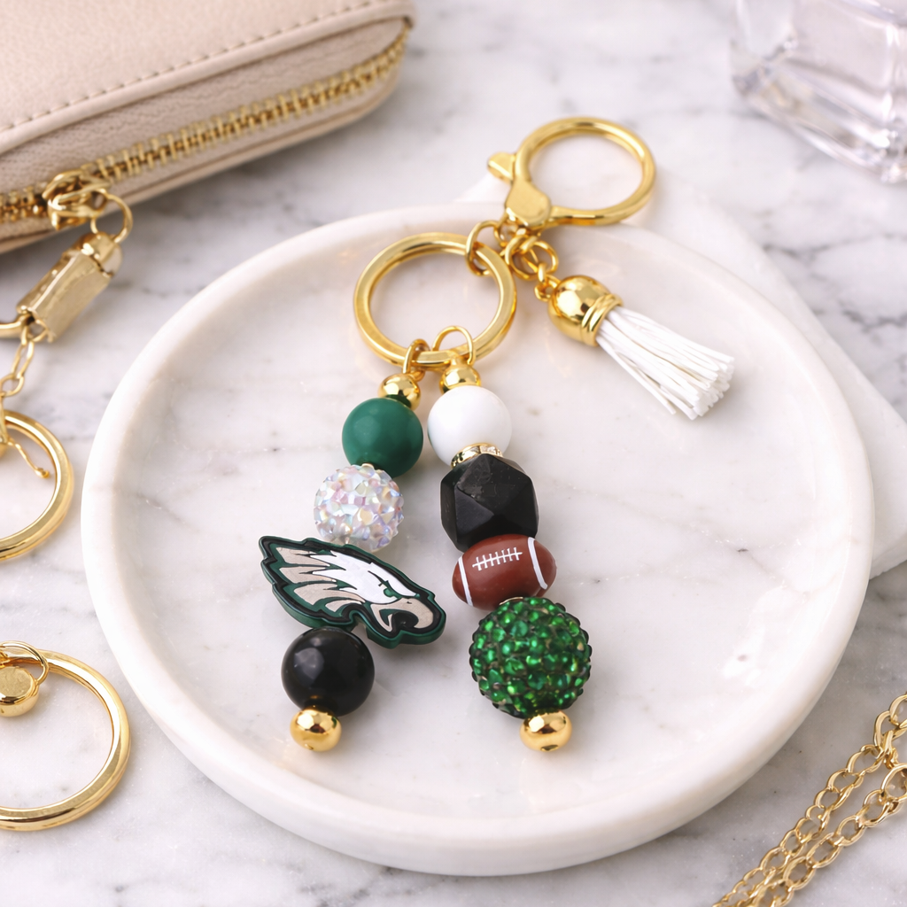 Football Bag Accent – Handmade Game Day Accessory