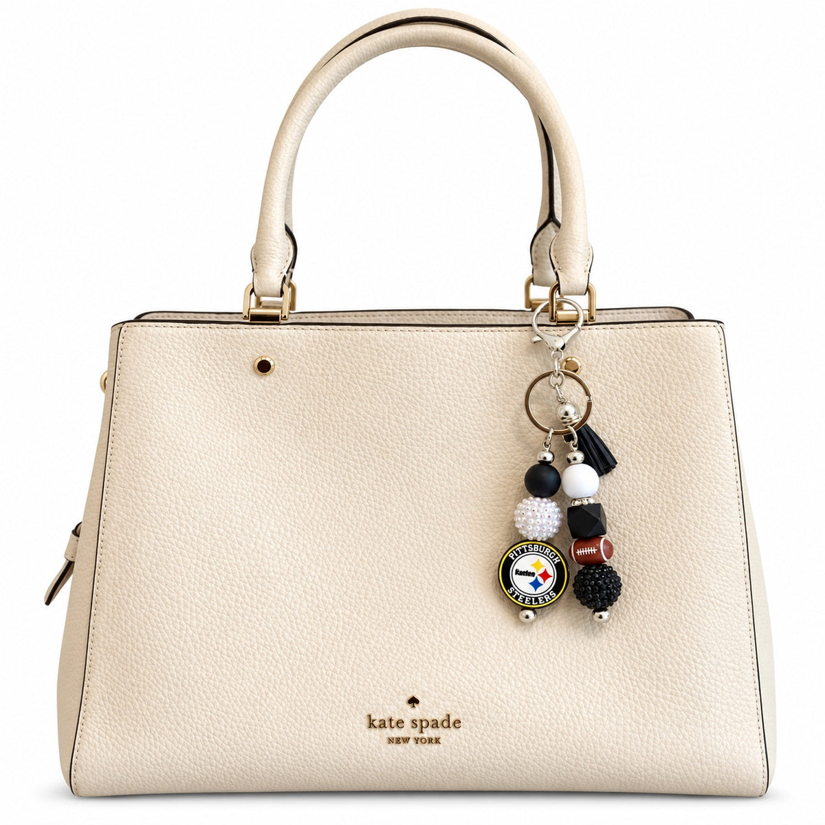 Pittsburgh Football Bag Accent – Handmade Game Day Accessory