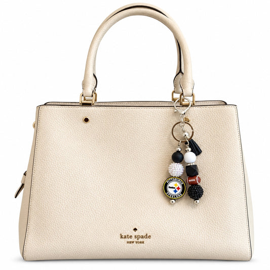 Pittsburgh Football Bag Accent – Handmade Game Day Accessory