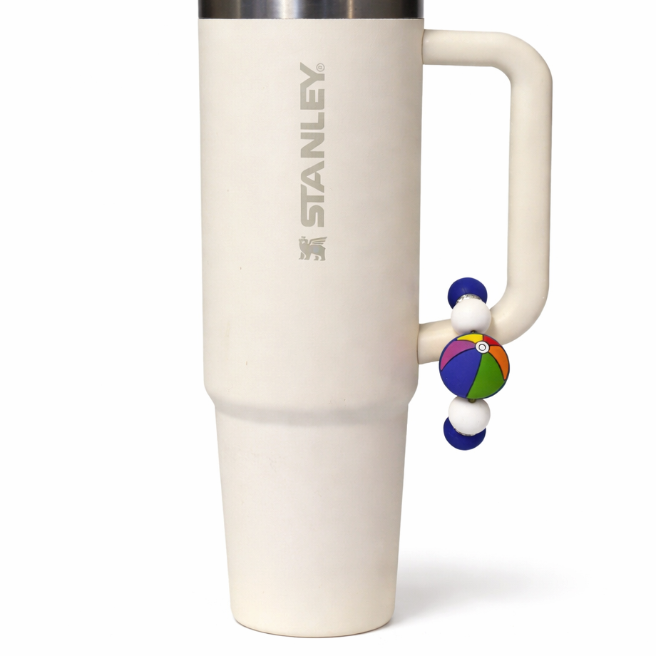 Beach Ball Tumbler Accent – Beaded Cup Handle Charm