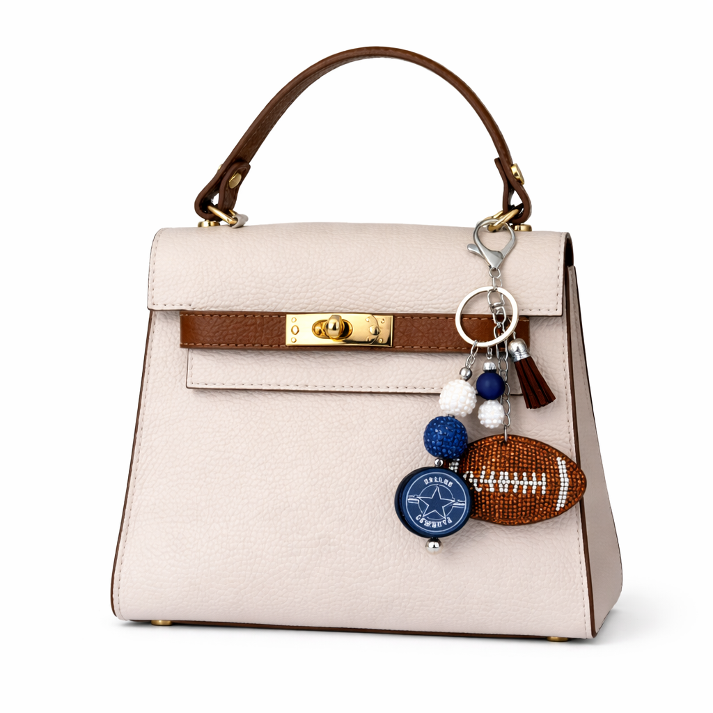 Football Bag Accent – Handmade Game Day Accessory