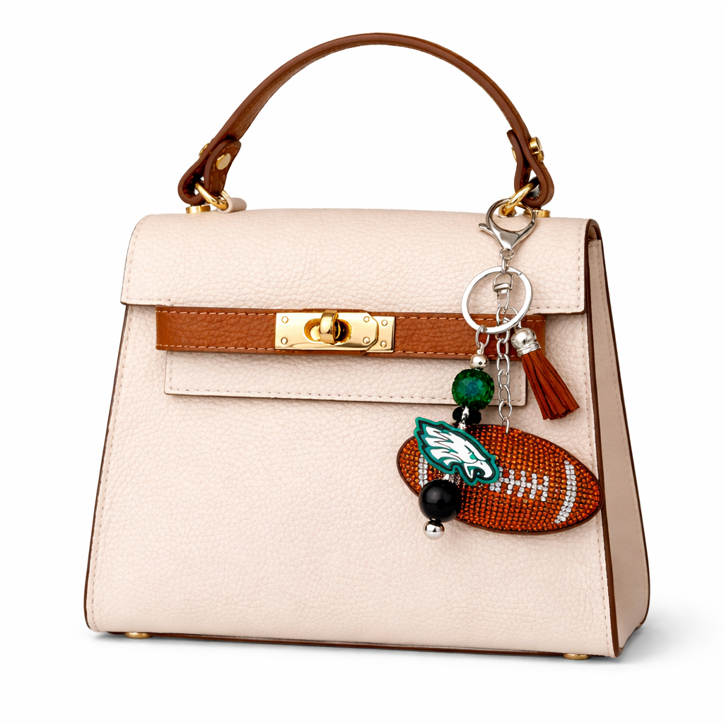 Football Bag Accent – Handmade Game Day Accessory