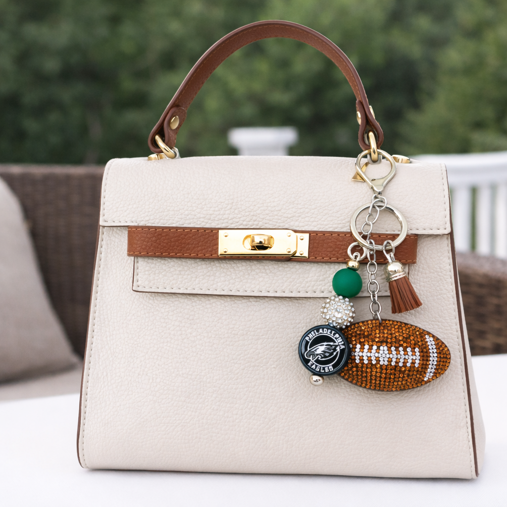 Football Bag Accent – Handmade Game Day Accessory