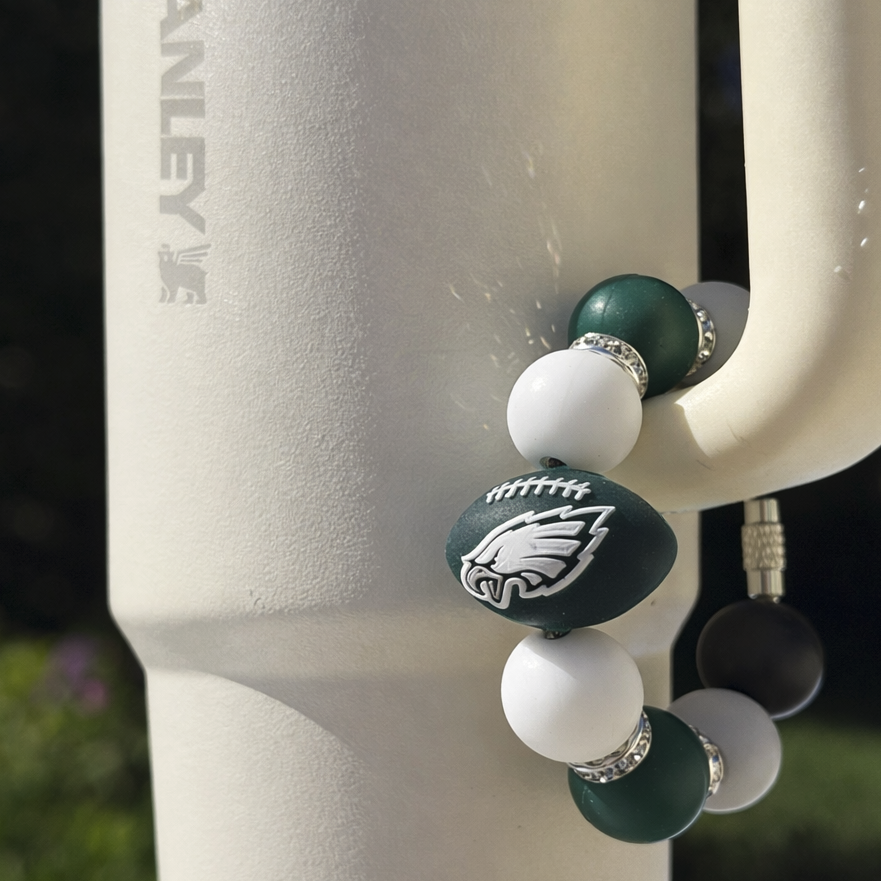 Football Tumbler Accent – Handmade Game Day Accessory