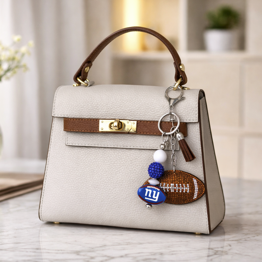 Football Bag Accent – Handmade Game Day Accessory